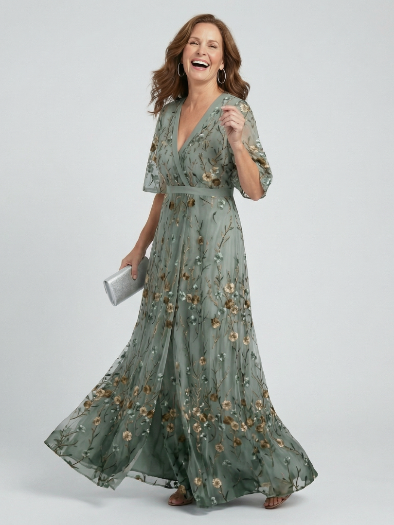 Jade | Halter Bloom Flow Maxi Dress