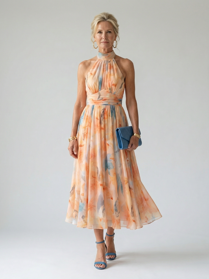 Violet &amp; Grace™ | Soft Halter Midi Dress