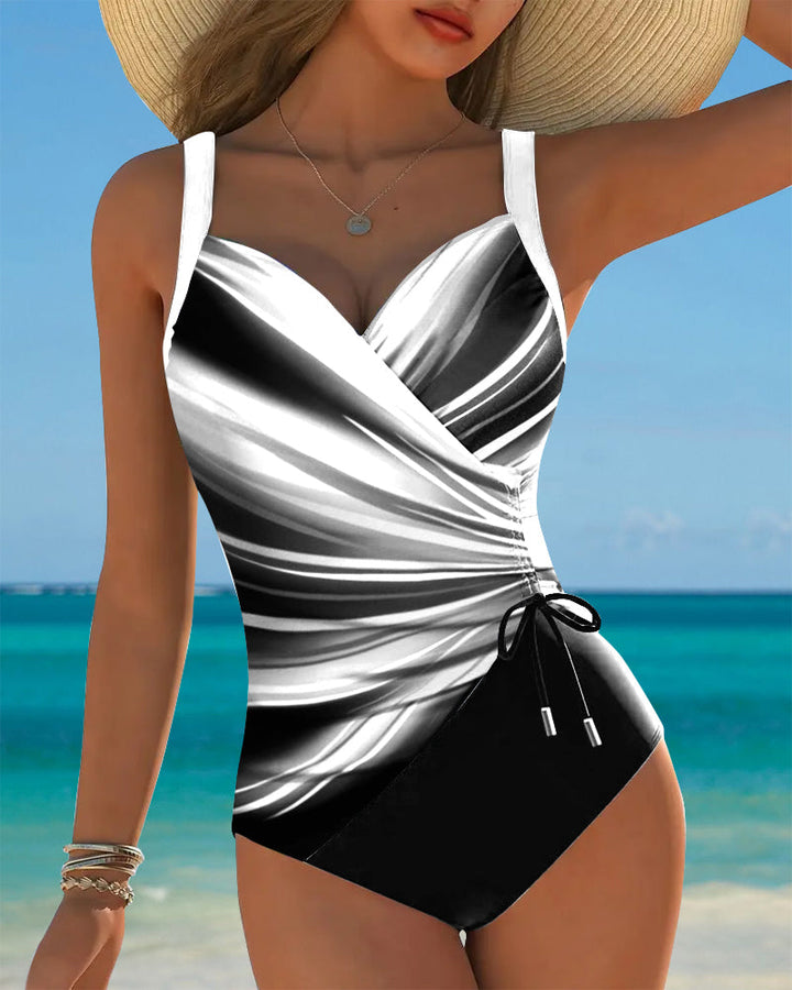 Eleanor | Gradient Drawstring One-Piece Swimsuit