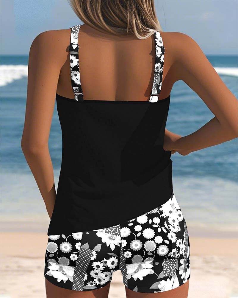 Matilda | Flower Print Swimsuit Set