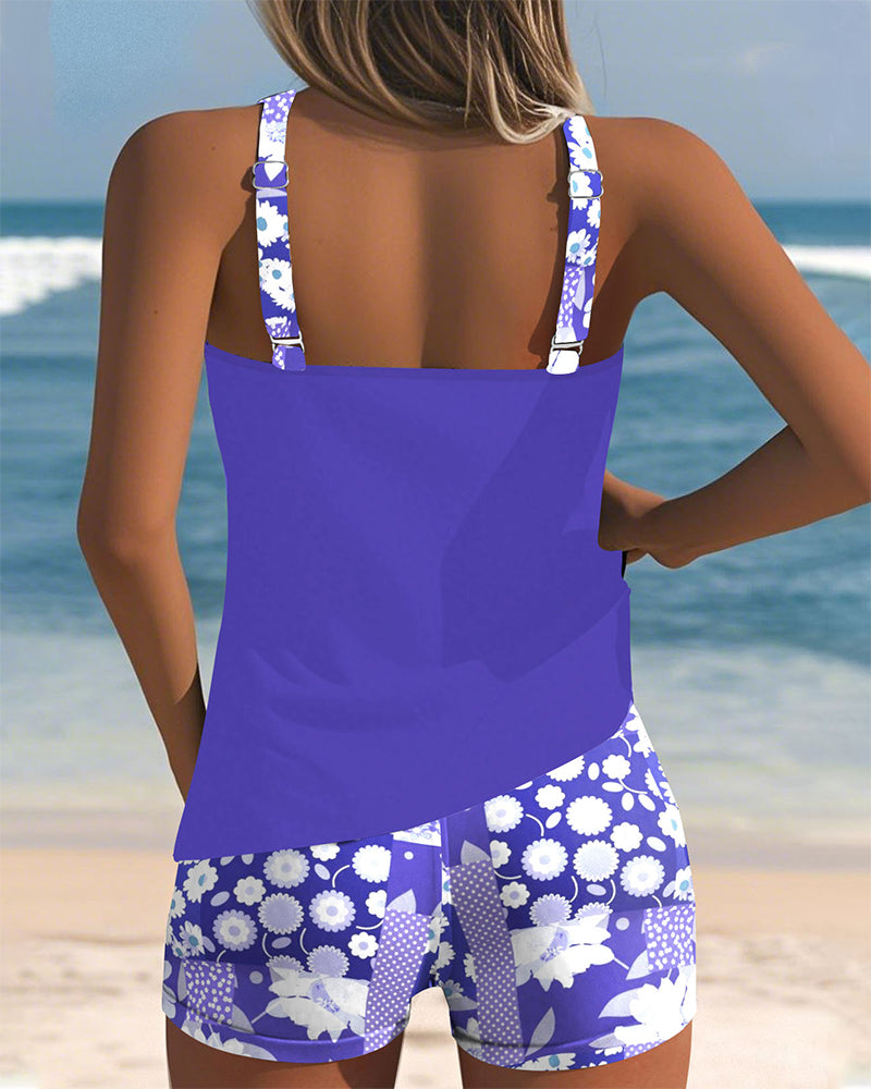 Matilda | Flower Print Swimsuit Set
