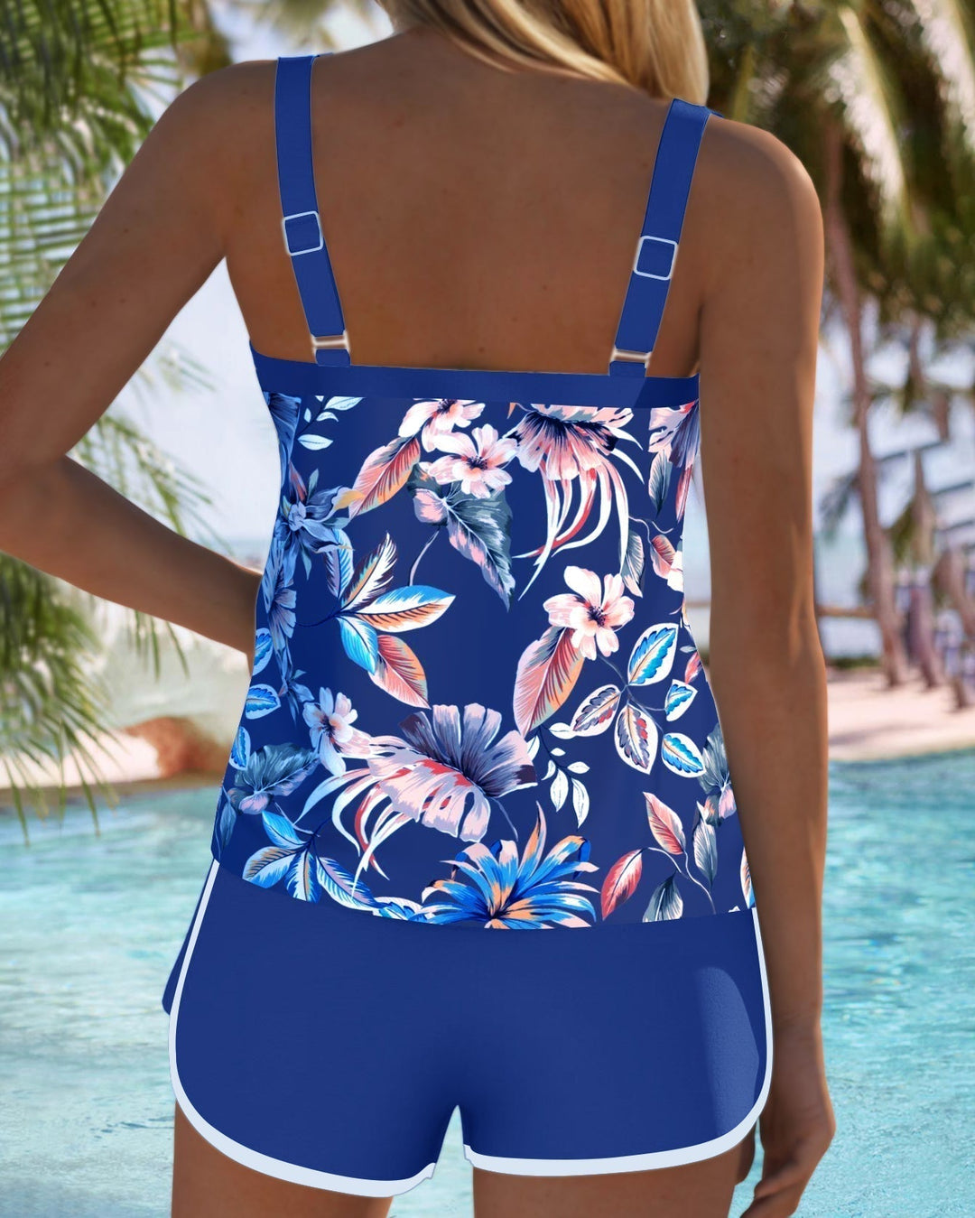 Evie | U-Neck Floral Tankini