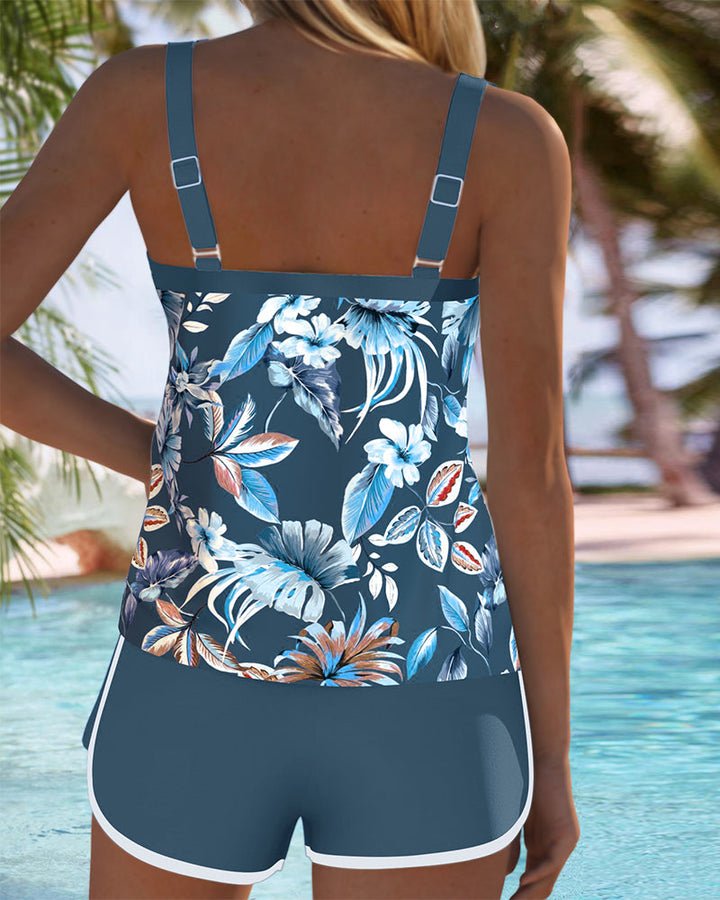 Evie | U-Neck Floral Tankini