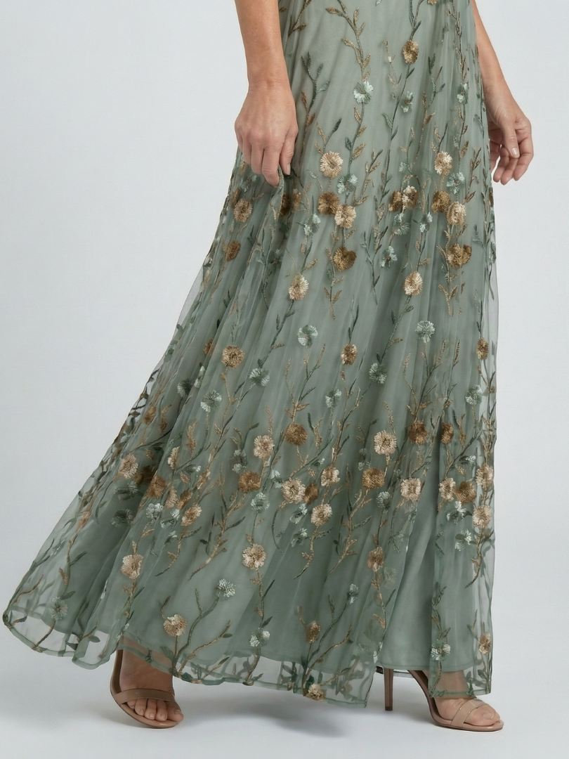 Jade | Halter Bloom Flow Maxi Dress