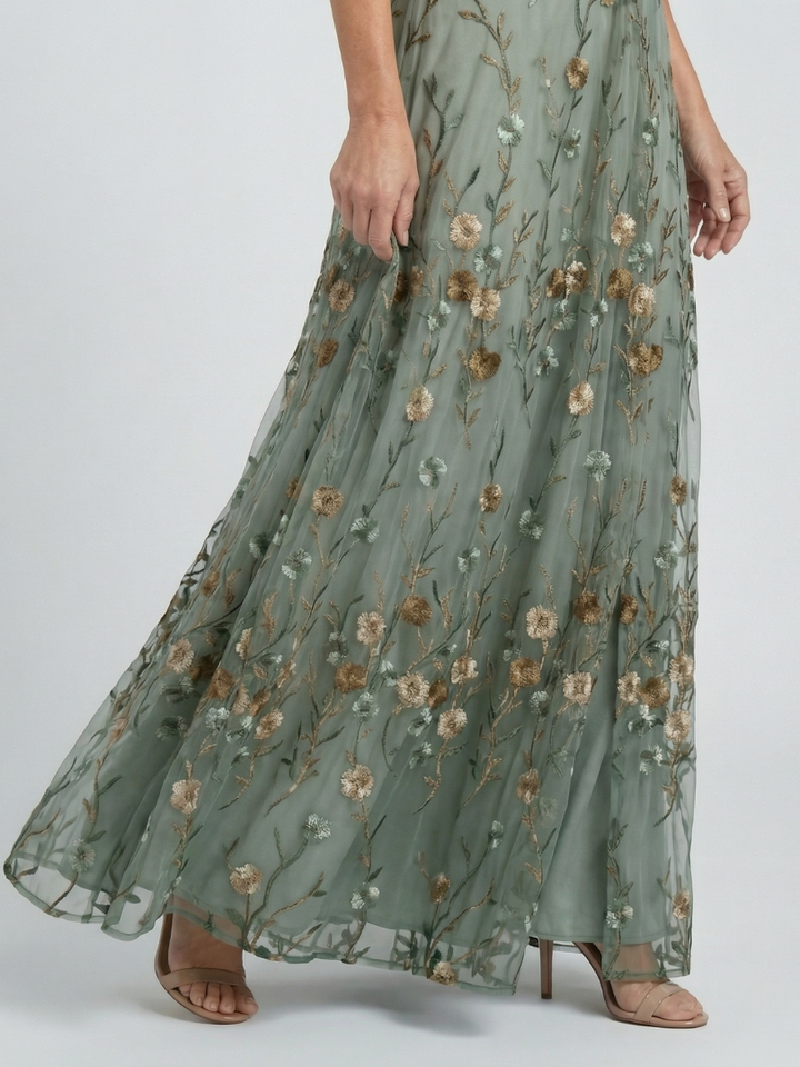 Jade | Halter Bloom Flow Maxi Dress