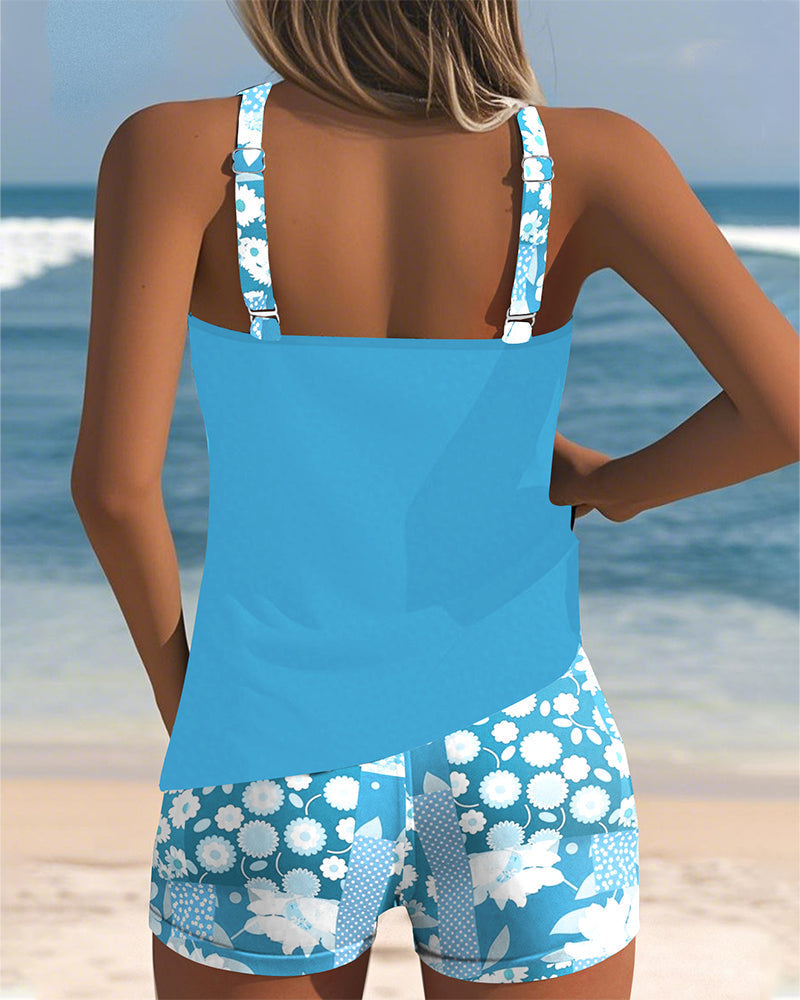 Matilda | Flower Print Swimsuit Set