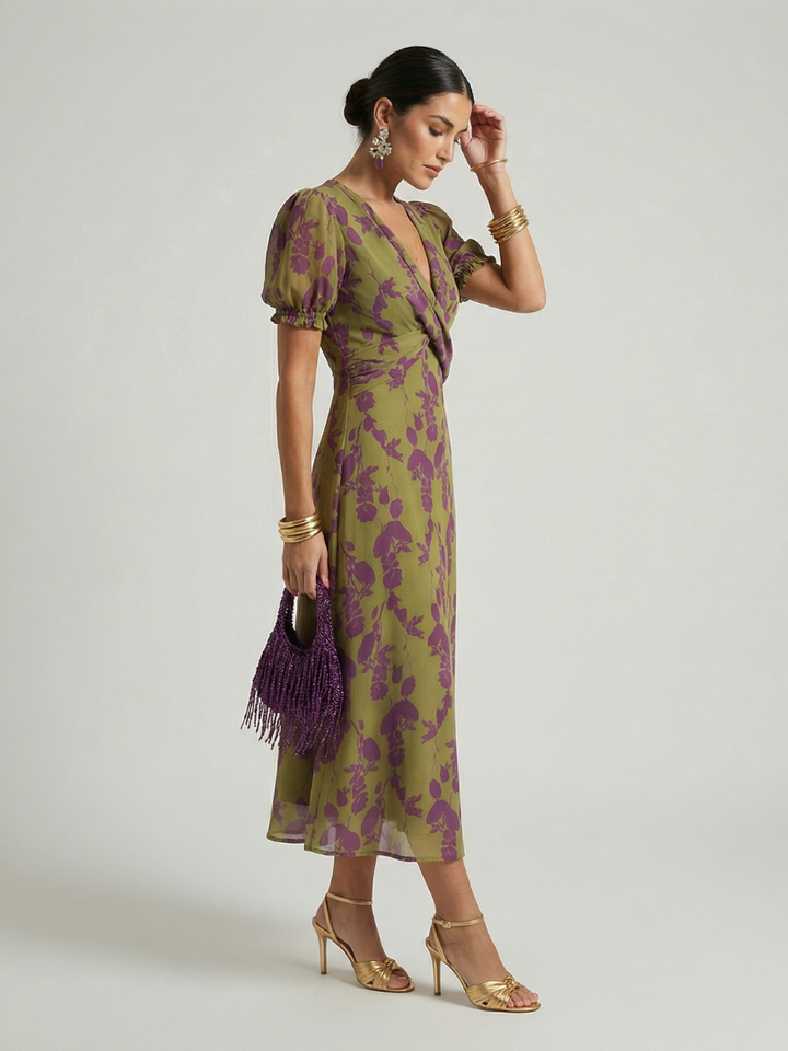 Violet &amp; Grace™ | Relaxed Floral Midi Dress
