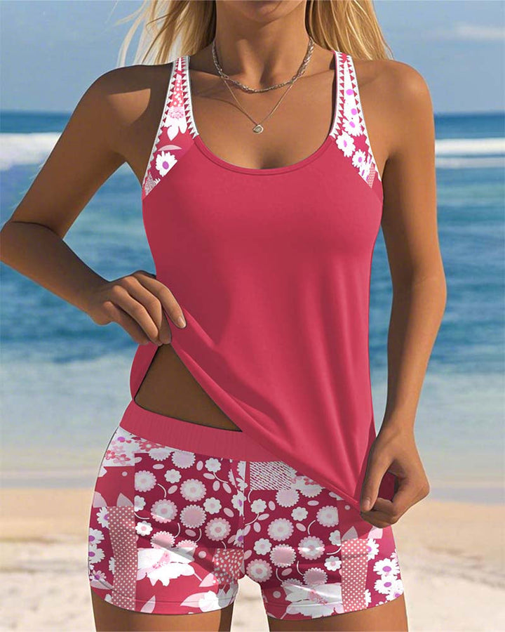 Matilda | Flower Print Swimsuit Set