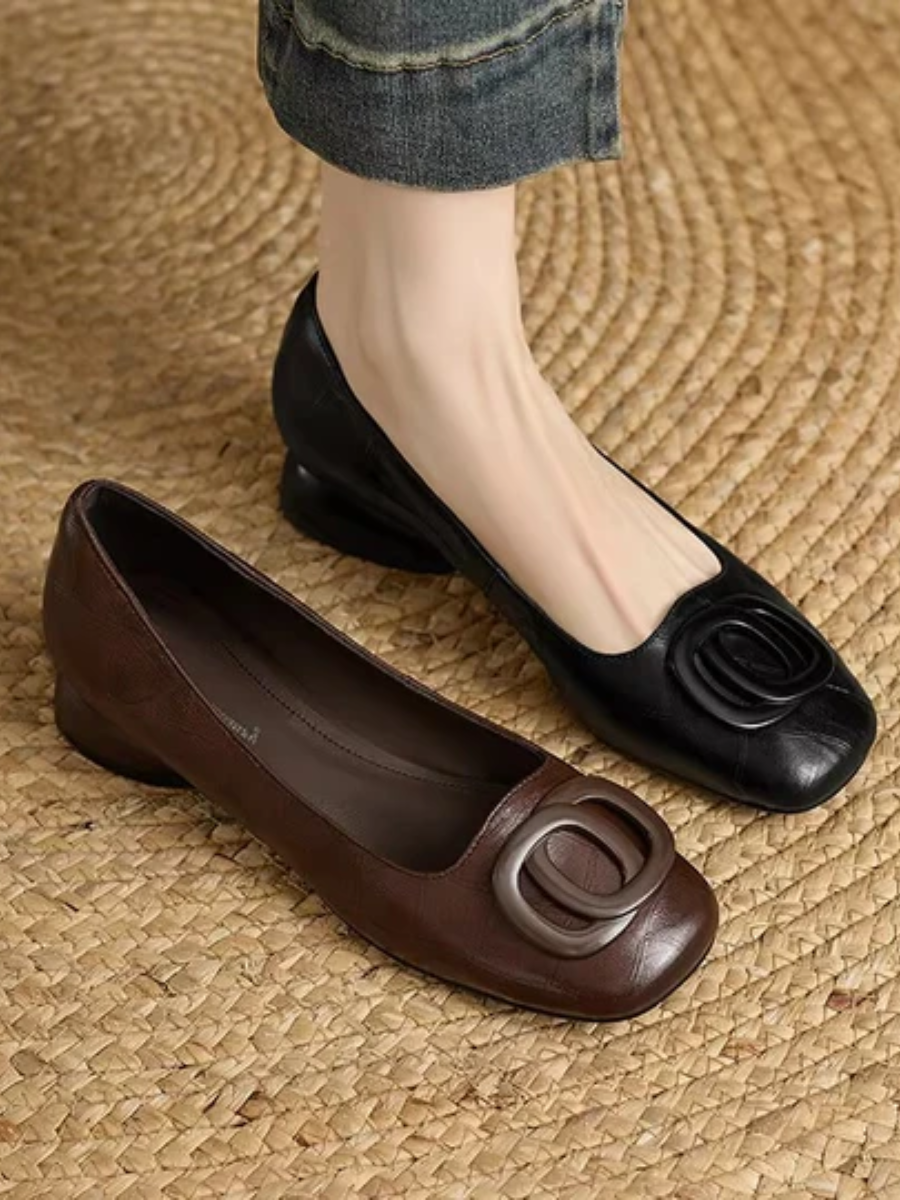Mary | Opium Leather Flats