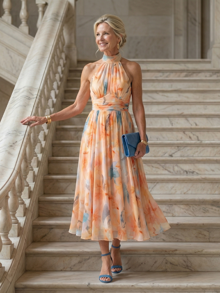 Violet &amp; Grace™ | Soft Halter Midi Dress