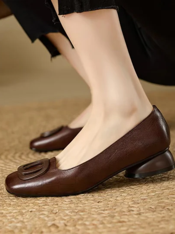 Mary | Opium Leather Flats