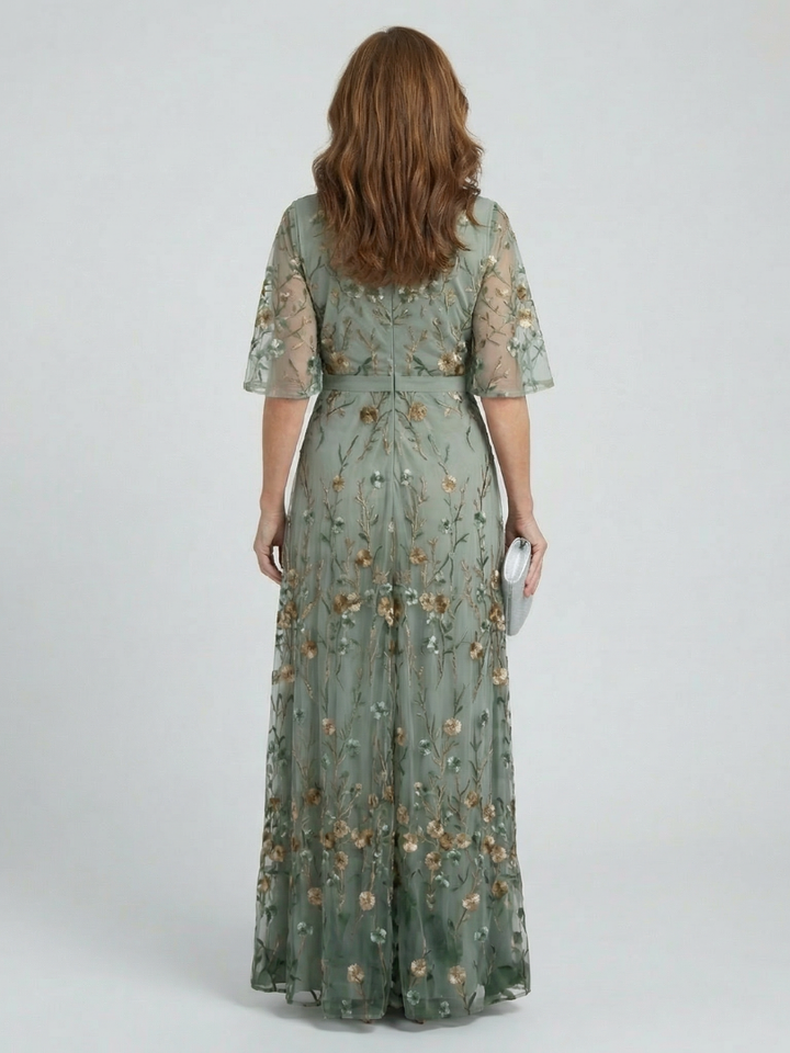Jade | Halter Bloom Flow Maxi Dress