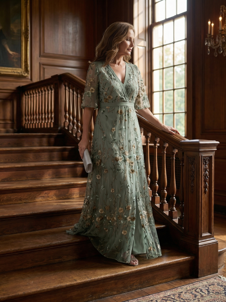 Jade | Halter Bloom Flow Maxi Dress