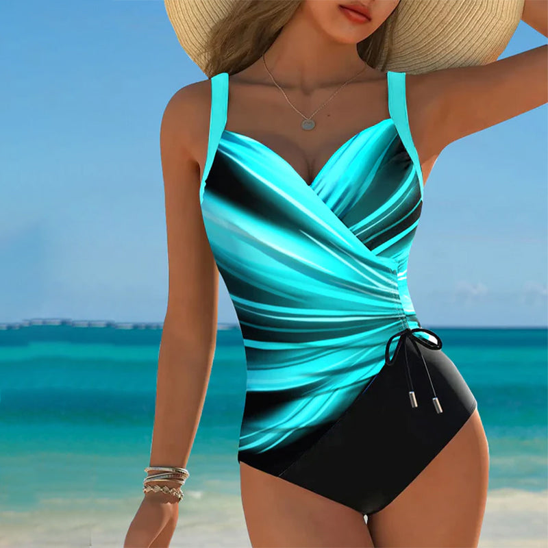 Eleanor | Gradient Drawstring One-Piece Swimsuit