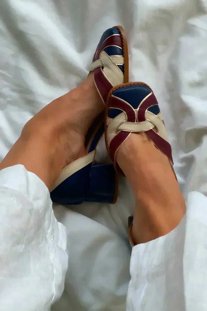 Vynelle | Tri-Color Slip-On Flats