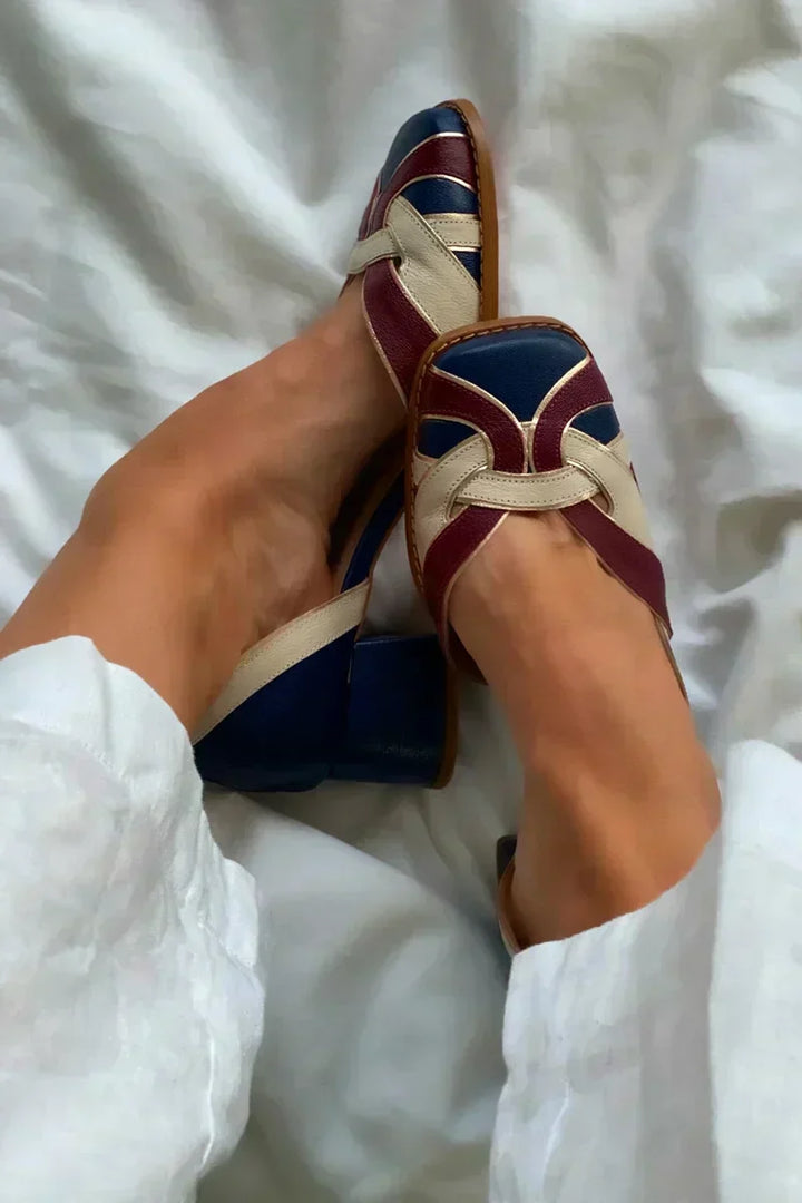 Vynelle | Tri-Color Slip-On Flats