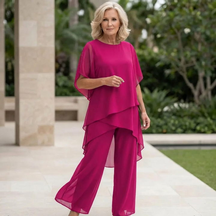 Beatrice | Elegant  Palazzo  Blouse and Pants Set