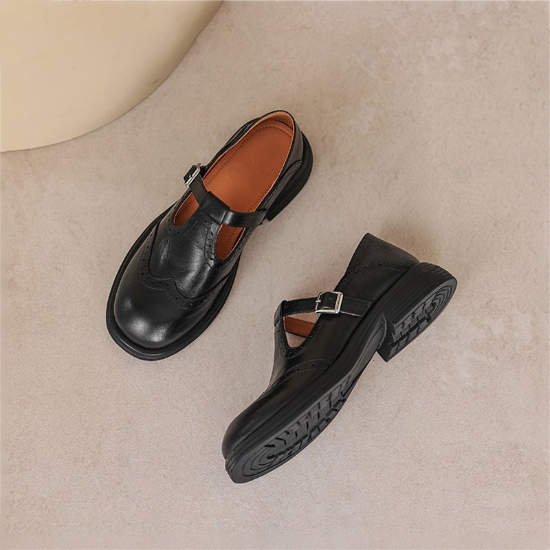 Risla™ | Leather Mary Janes