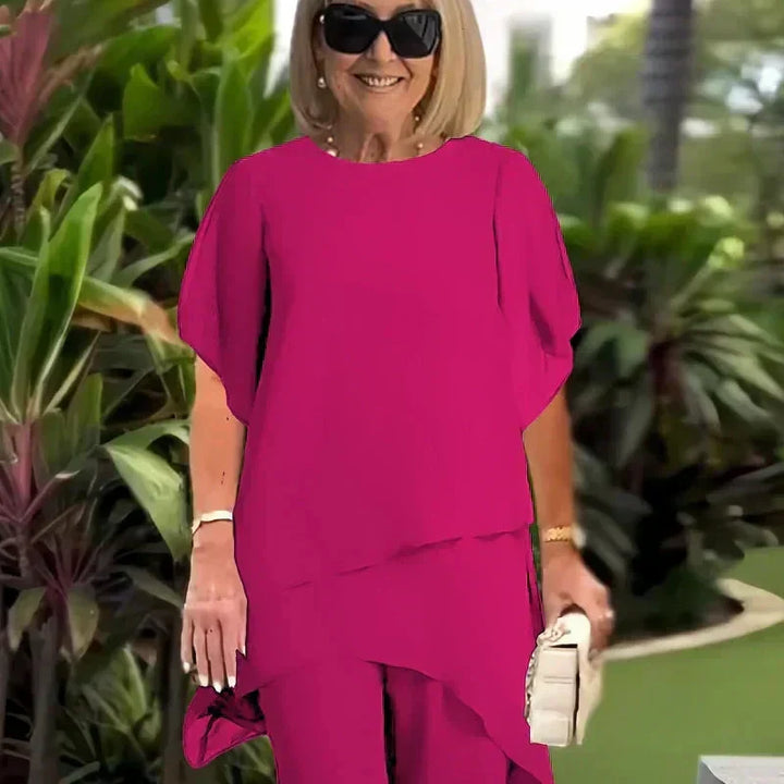 Beatrice | Elegant  Palazzo  Blouse and Pants Set