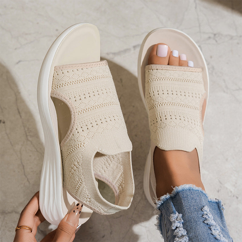 Lily - Breathable Knit Platform Sandals