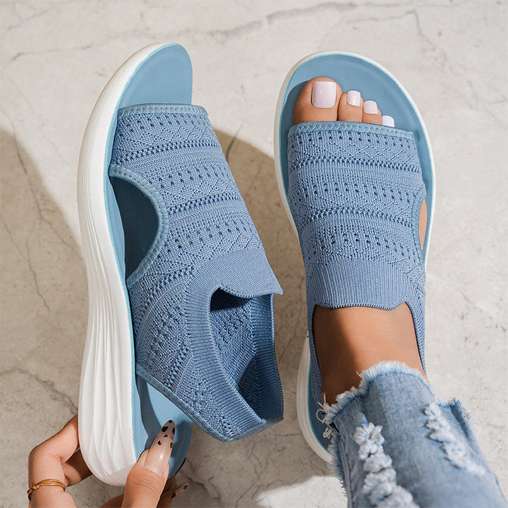 Lily - Breathable Knit Platform Sandals