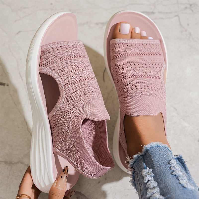 Lily - Breathable Knit Platform Sandals