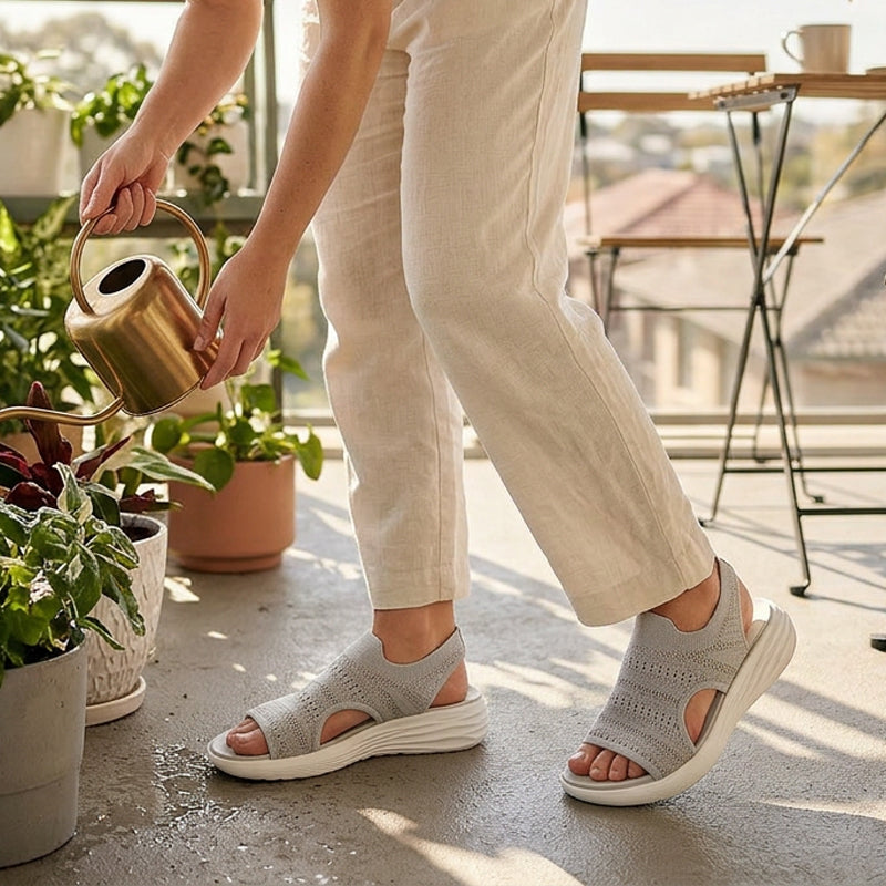 Lily - Breathable Knit Platform Sandals